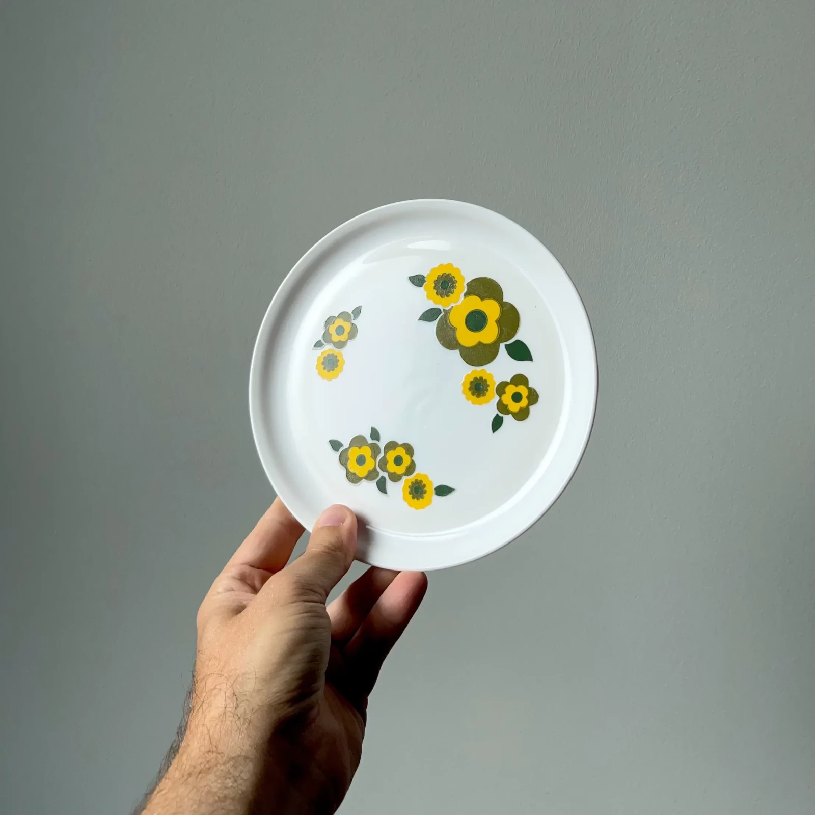 Assiette à Dessert Arcopal Vintage - Années 80/90 - Motif Fleurs Multicolores